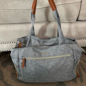Elegant Gray and Tan Baby Bag